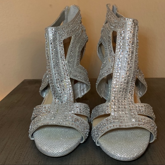 Gianni Bini silver Studded Dress Sandal - Picture 2 of 6